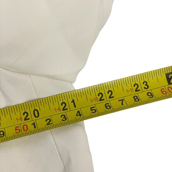 Zara Womens Blazer Suit Jacket S Small Ecru Topstitched Polyester 2818/781 NWT - Picture 14 of 16